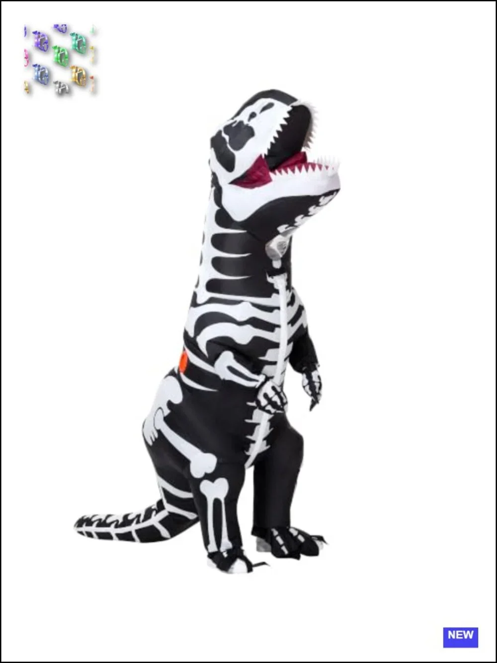 Inflatable Dinosaur Skeleton Costume for Kids Teens Halloween T-Rex Blow Up